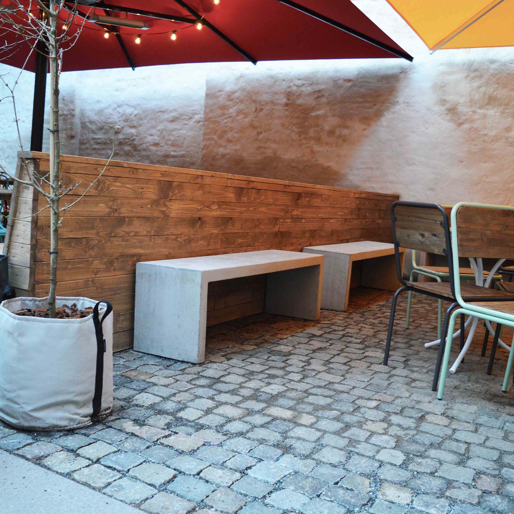 Betongbänk Humle 160x40x45 cm - 6
