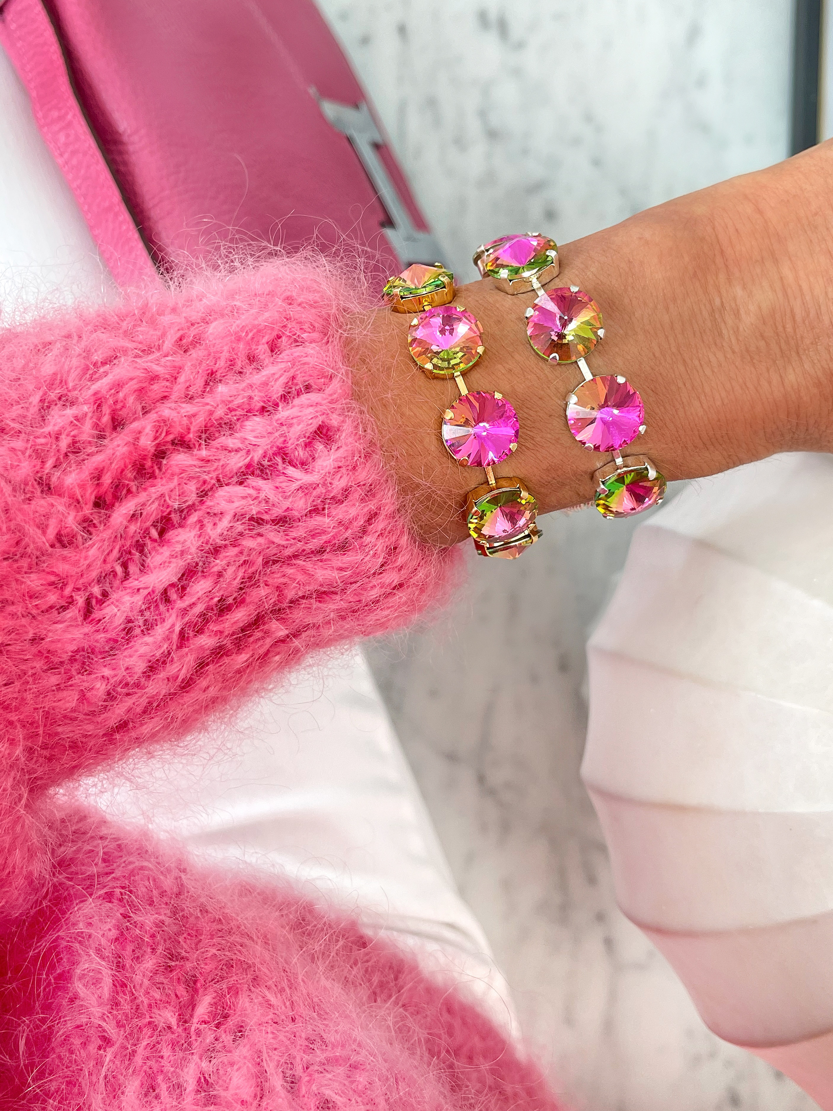 Bracelet Angelina Vitrail Rose Silver - 2