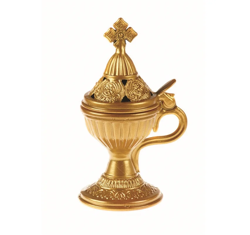 Incense holder gold color, metal