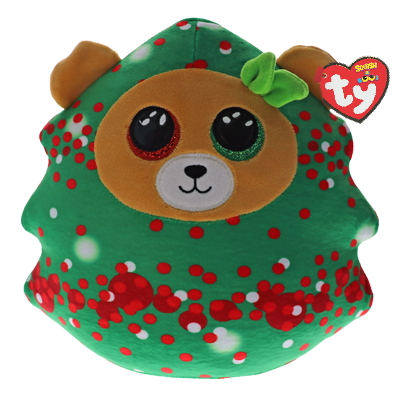 TY Squishy Beanies Christmas tree Bear Everett, 35 cm