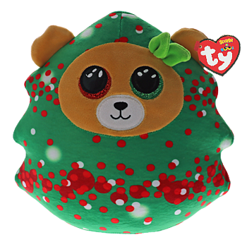 TY Squishy Beanies Christmas tree Bear Everett, 35 cm