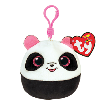 TY Squishy Beanies Clip Bamboo, Panda