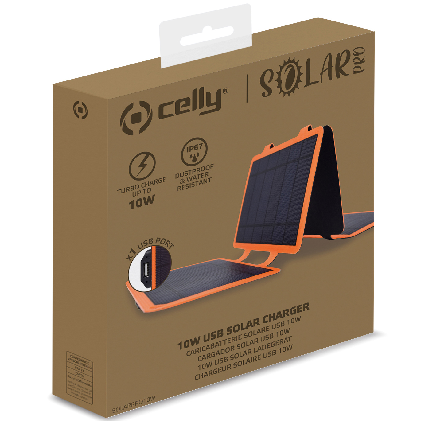 CELLY Portabel solcellsladdare 10W IP67 - 6