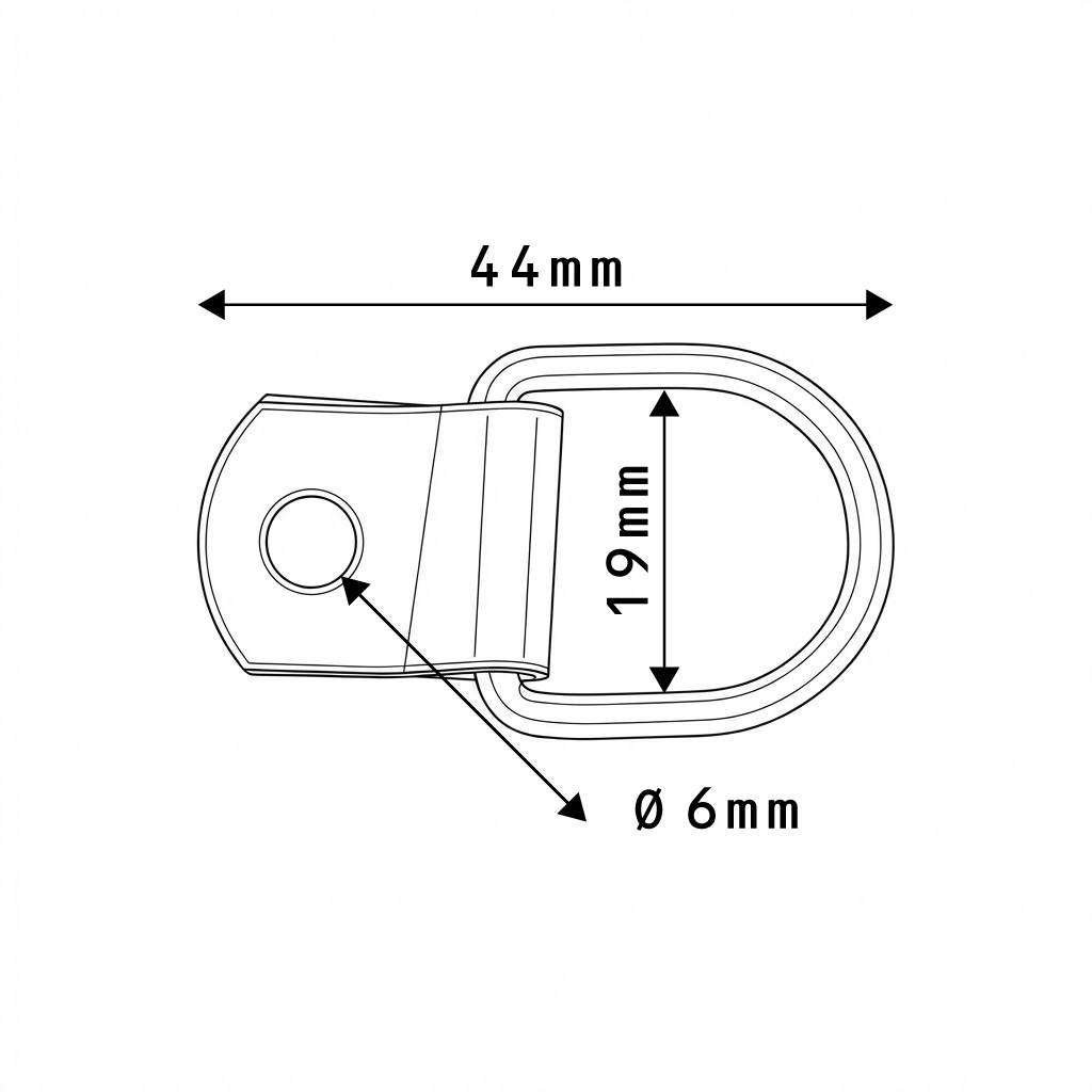 D-Ring mit Befestigungsplatte 10er-Pack - 2