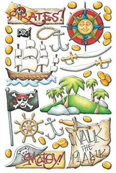 Stickers Epoxy - Pirates by Renae Lindgren