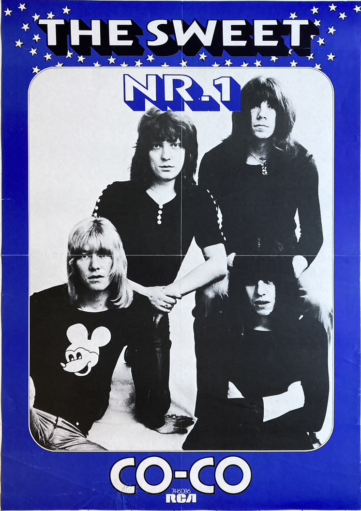 THE SWEET - Co-Co (1971) singel promoaffisch