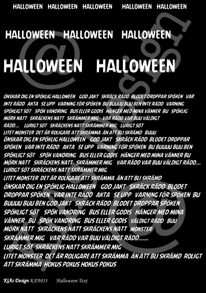  KD KP A013 -Halloween text