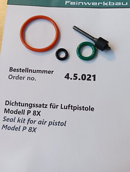 Seal kits for air pistols / Feinwerkbau  P 8X