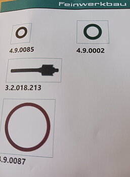 Seal kits for air pistols / Feinwerkbau  P 8X