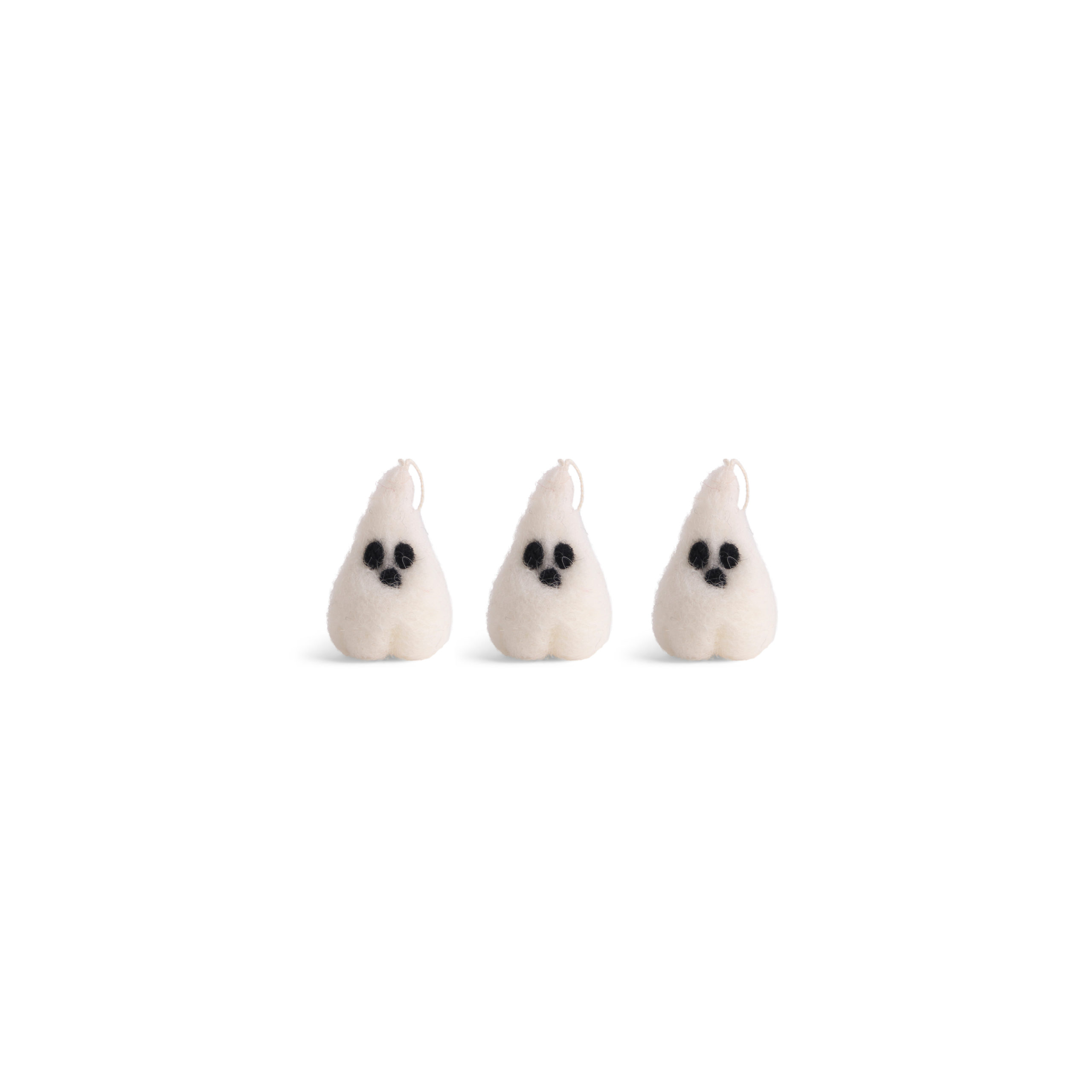 Halloween spöke set av 3, handgjort i tovad ull, En Gry & Sif