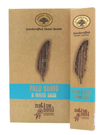 Native Soul Smudge Rökelse Stickor - White Sage (Vit Salvia)  / Palo Santo - Fairtrade 