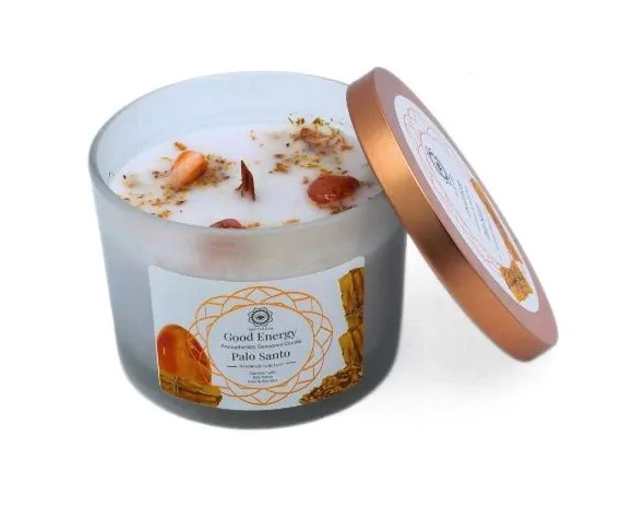 Green Tree Gemstone Dofljus,  Good Energy med Palo Santo doft