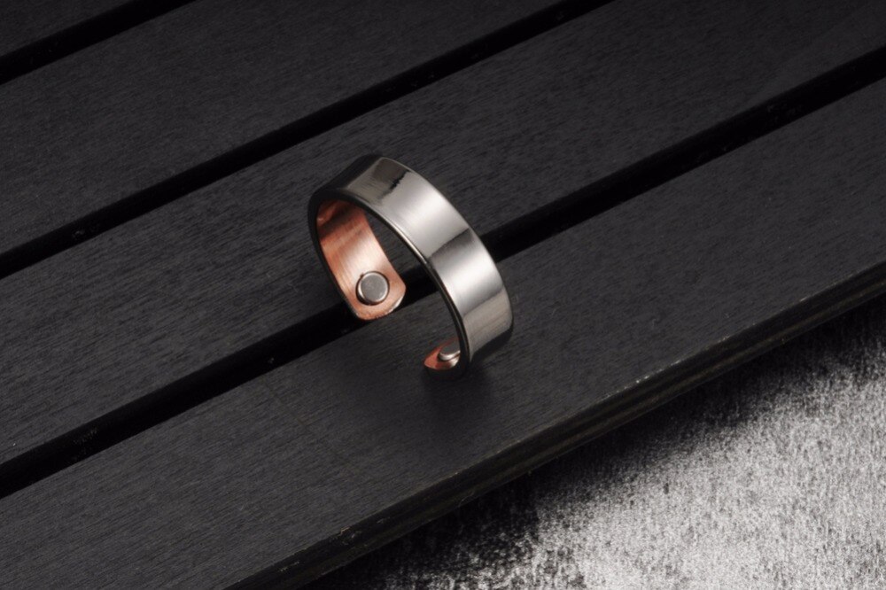 Ring i Koppar med Magneter -Svart - 3