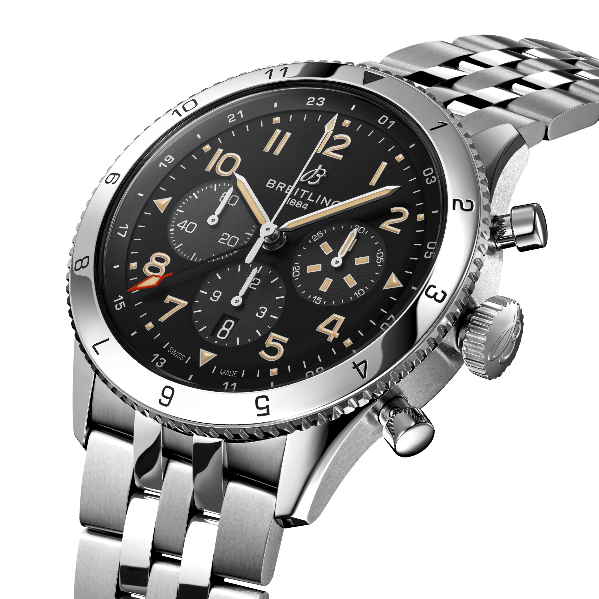 AB04453A1B1A1 Breitling Super AVI B04 Chronograph GMT 46 P-51 Mustang