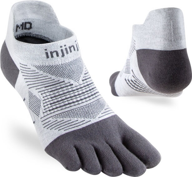 Injinji Run Lightweight No-Show Gray
