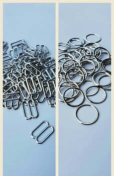 Set ring & slider 15 mm - Silver