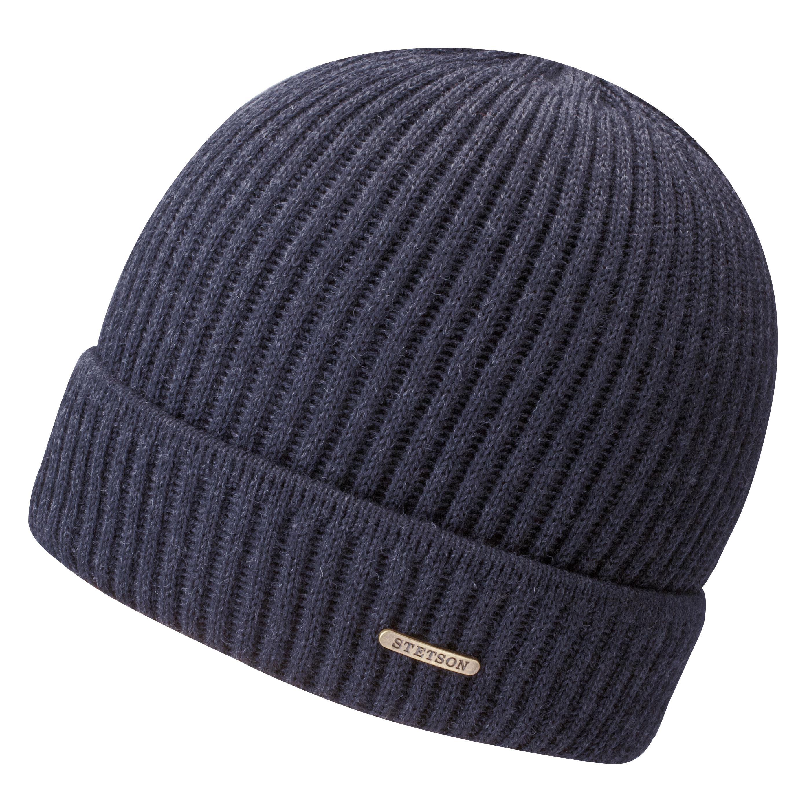 Stickad beanie Stetson,  navy