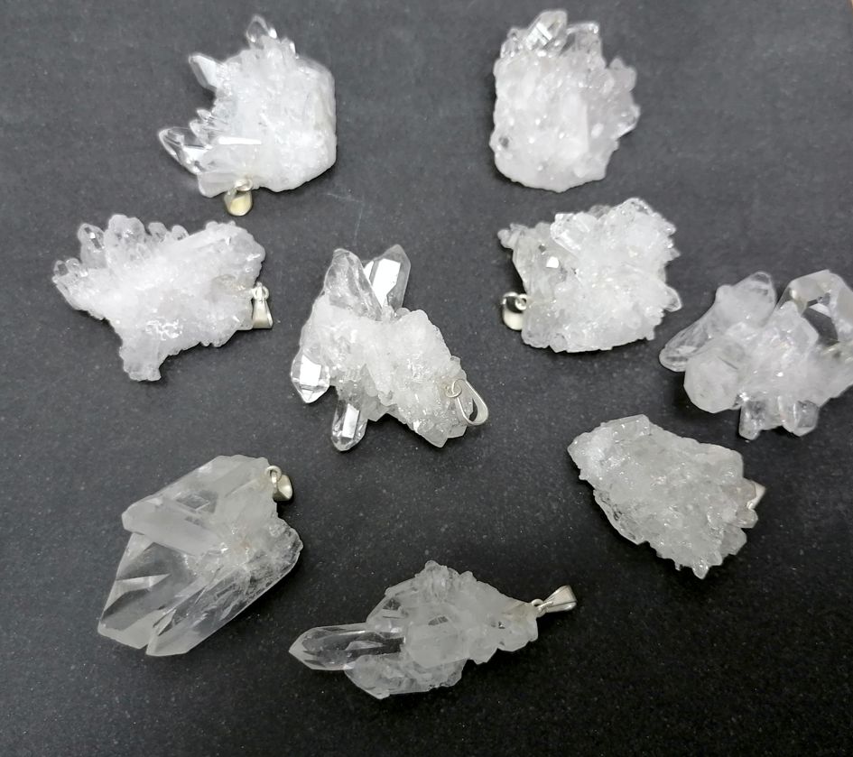 Bergkristall Kluster Hänge - AA kvalitet  - 4