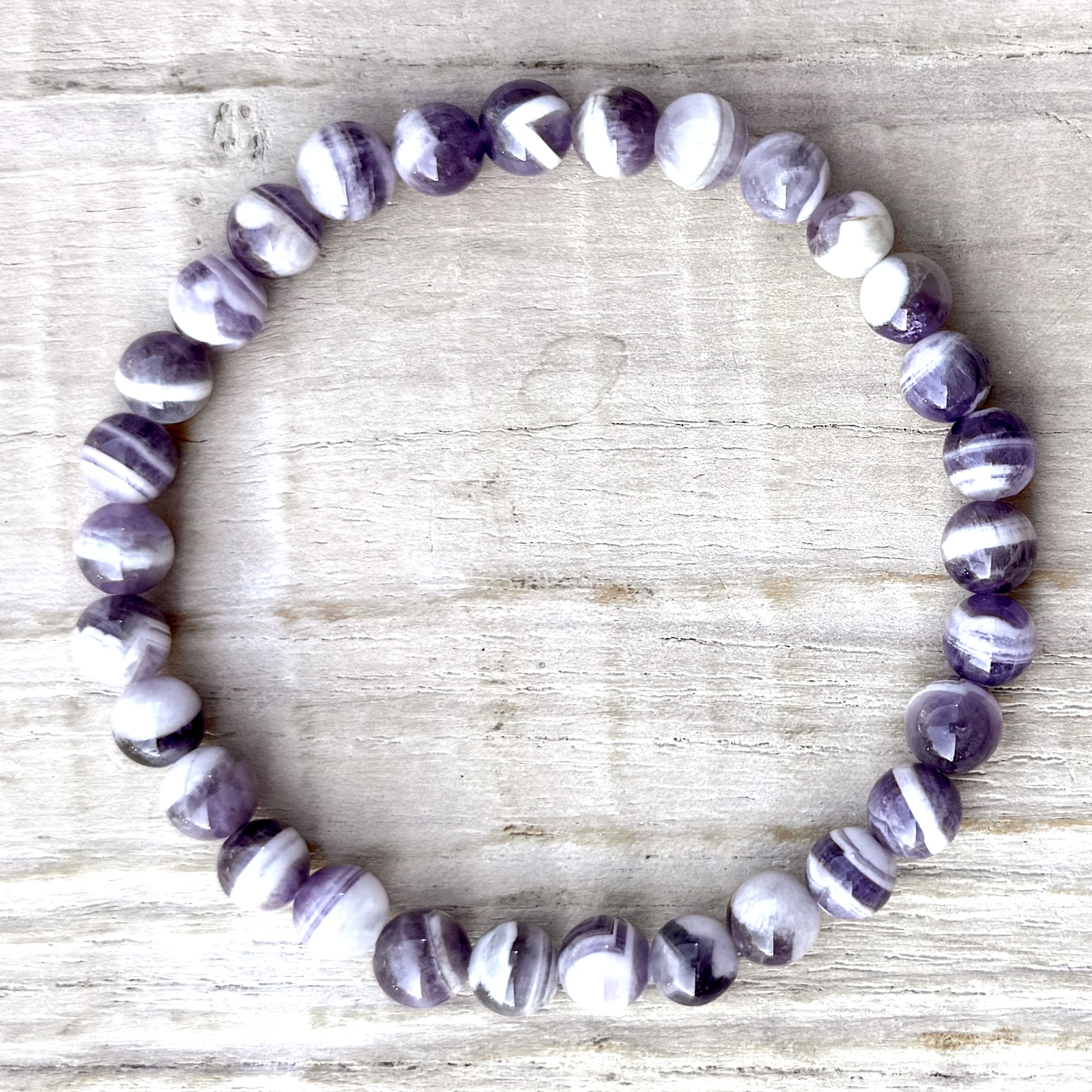 Armband 6mm Chevron Ametist