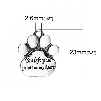 Charm  " You left paw print on my heart"