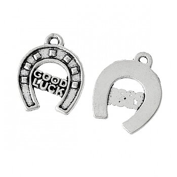 Charm Horseshoe, "GOOD LUCK"