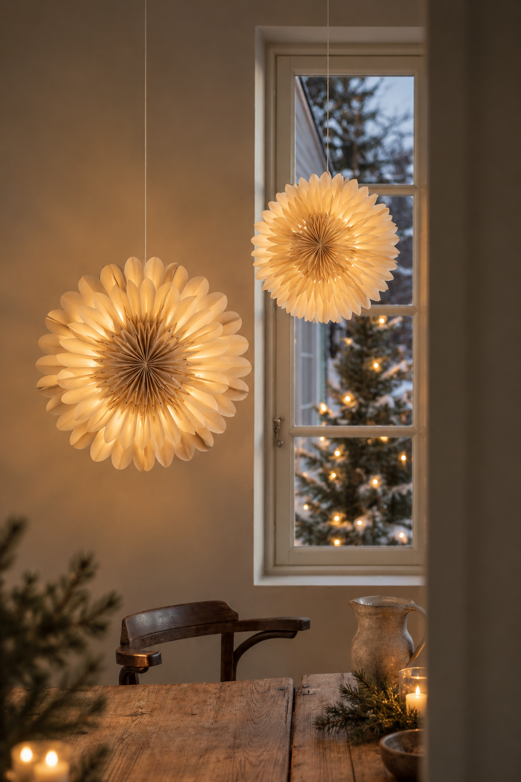 Advent star - Star Lotus - 60 cm - Beige - Watt & Veke - 5