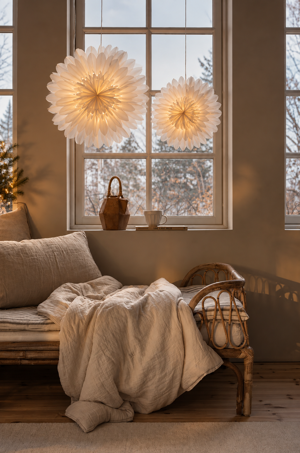 Adventsstjärna - Stjärna Lotus - 60 cm - Vit - Watt & Veke - 2