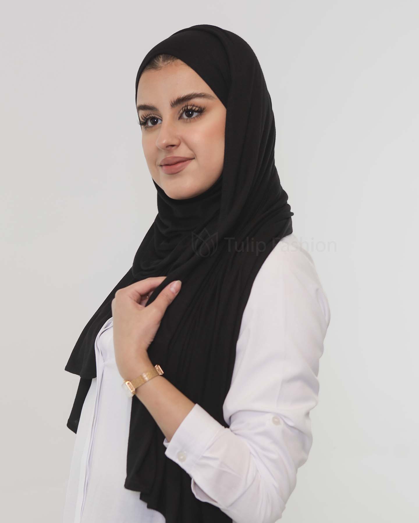 Premium Jersey Hijab - Black - 2