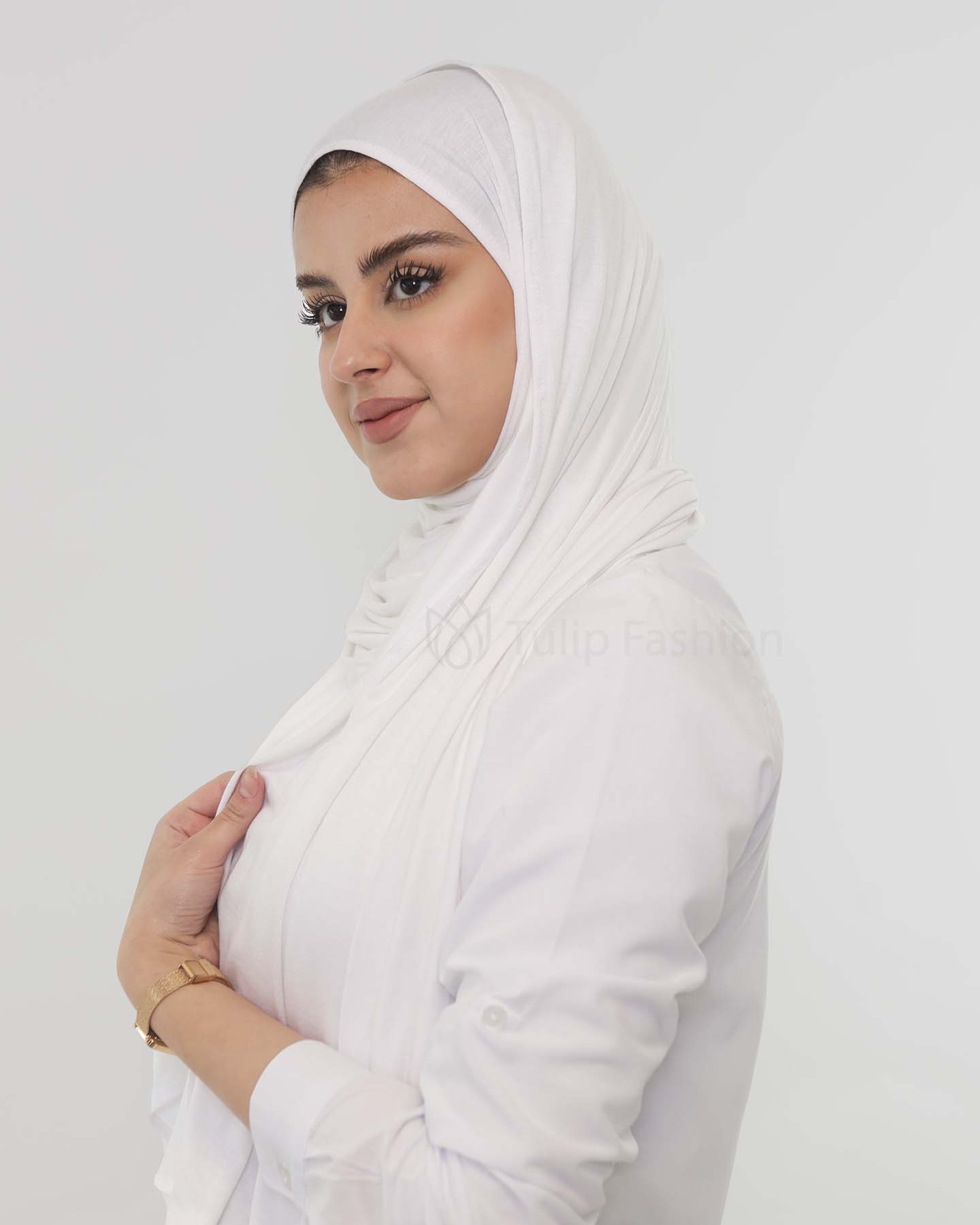 Premium Jersey Hijab - White - 2