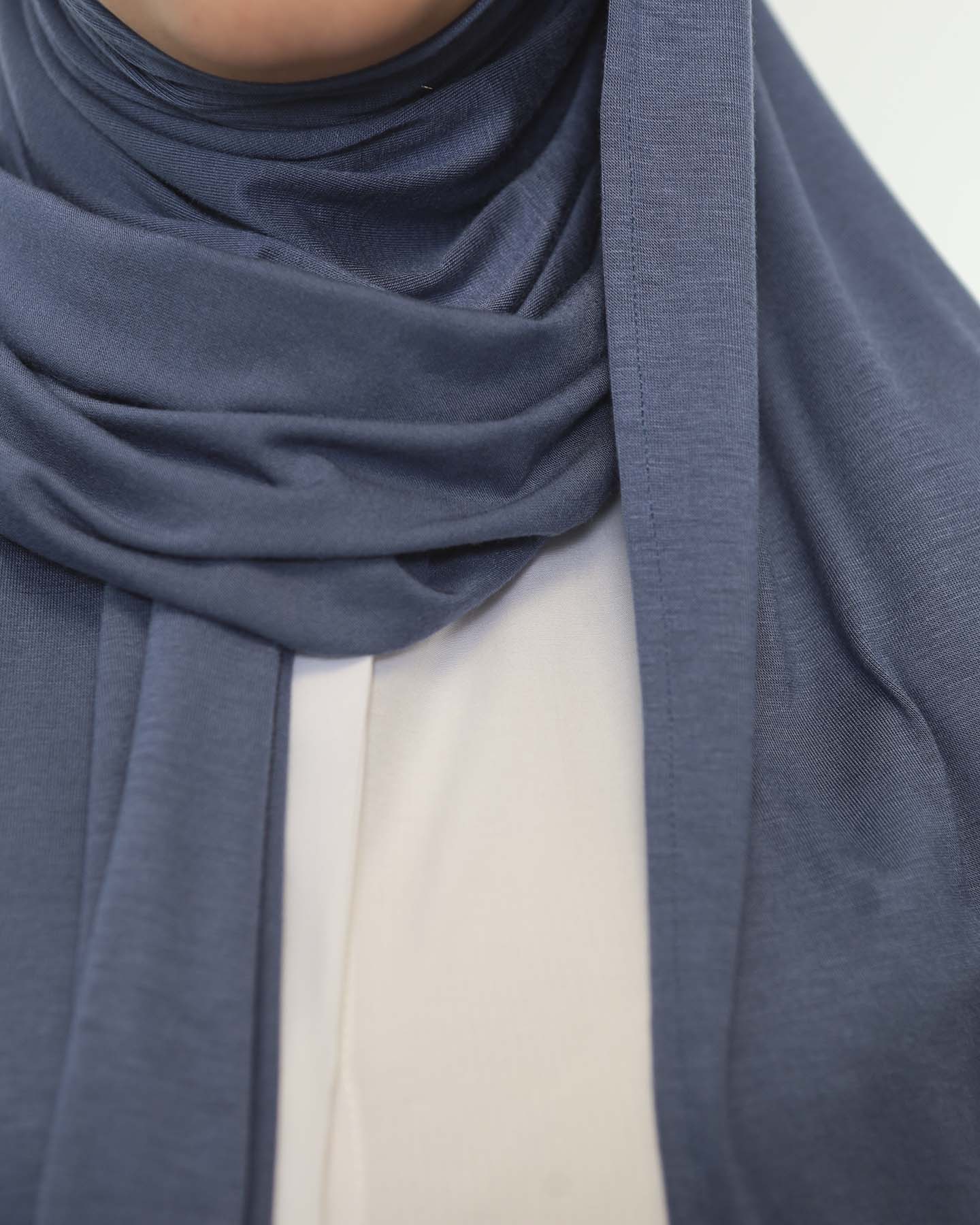 Premium Jersey Hijab - Royal Blue - 3