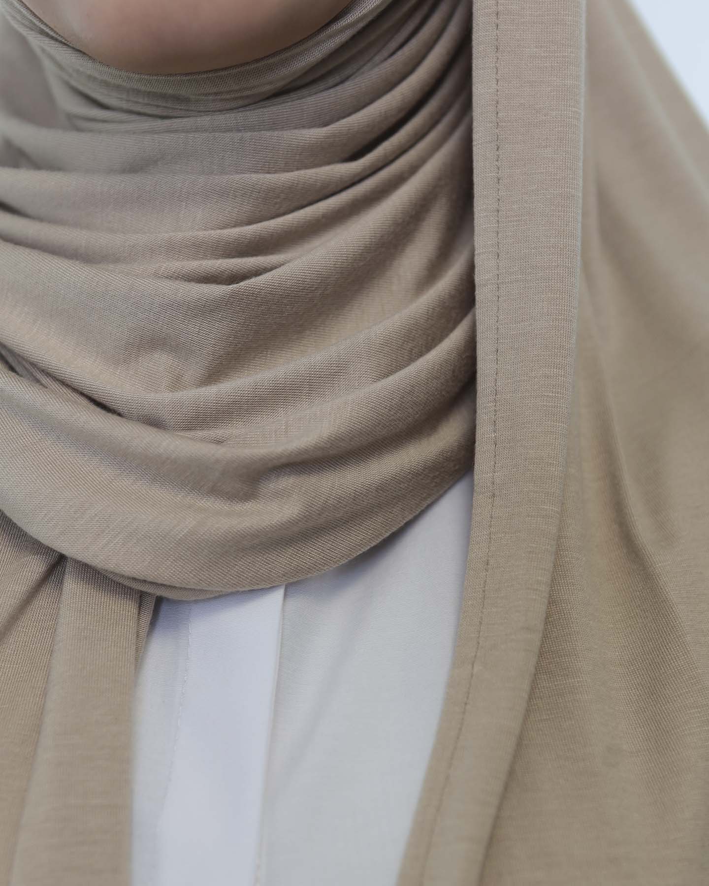 Premium Jersey Hijab - Nude Beige - 3