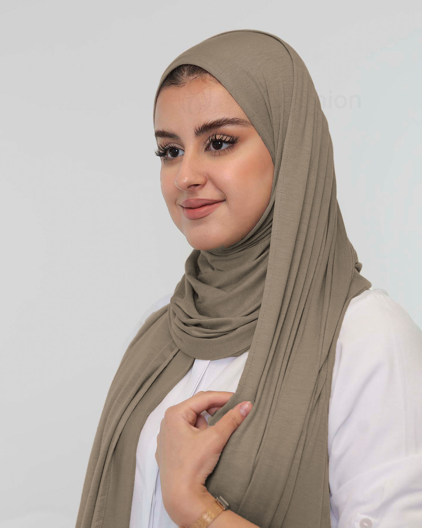 Premium Jersey Hijab - Taupe - 3
