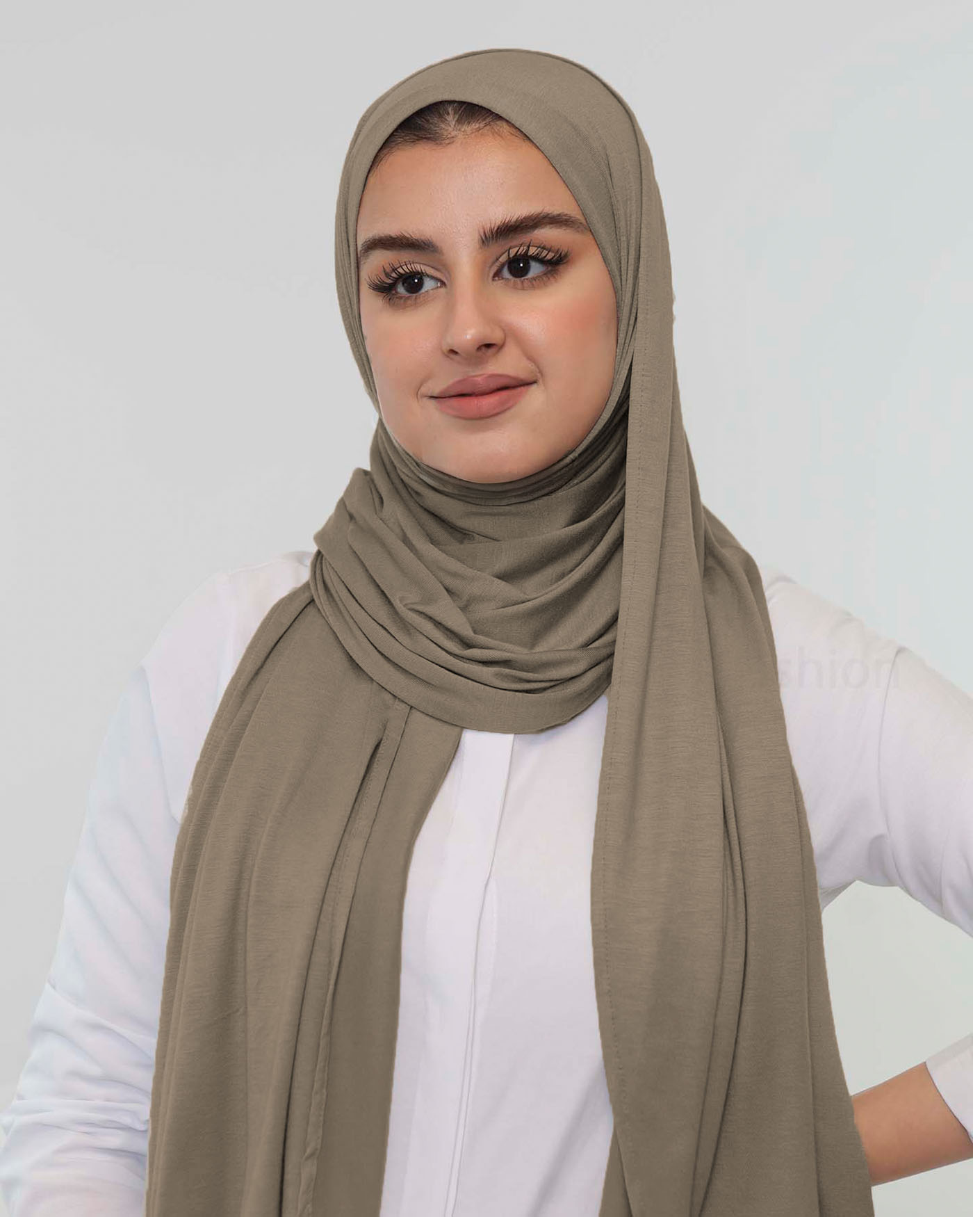 Premium Jersey Hijab - Taupe