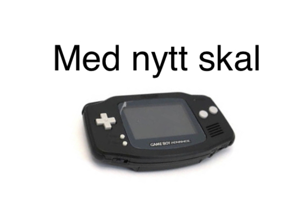 Gameboy Advance konsol svart med nytt skal