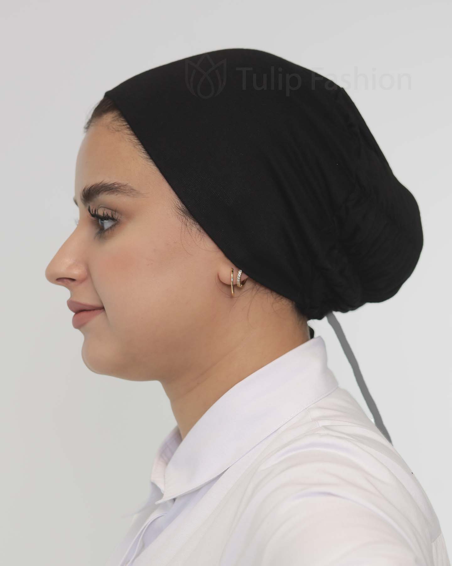 Underscarf - High elastic tie-back - Black - 2
