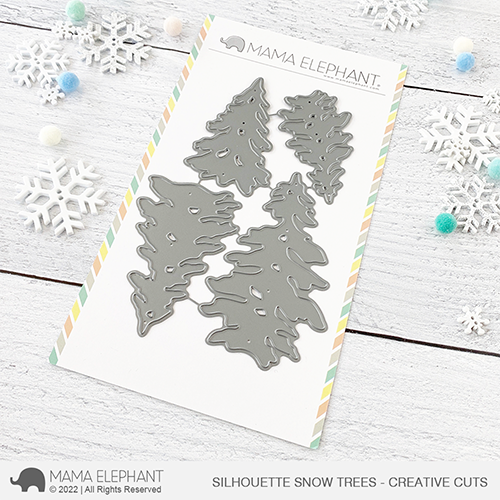  MAMA ELEPHANT -SILHOUETTE SNOW TREES - CREATIVE CUTS