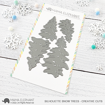 MAMA ELEPHANT -SILHOUETTE SNOW TREES - CREATIVE CUTS