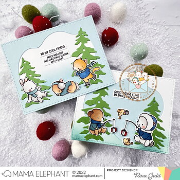 MAMA ELEPHANT -SILHOUETTE SNOW TREES - CREATIVE CUTS