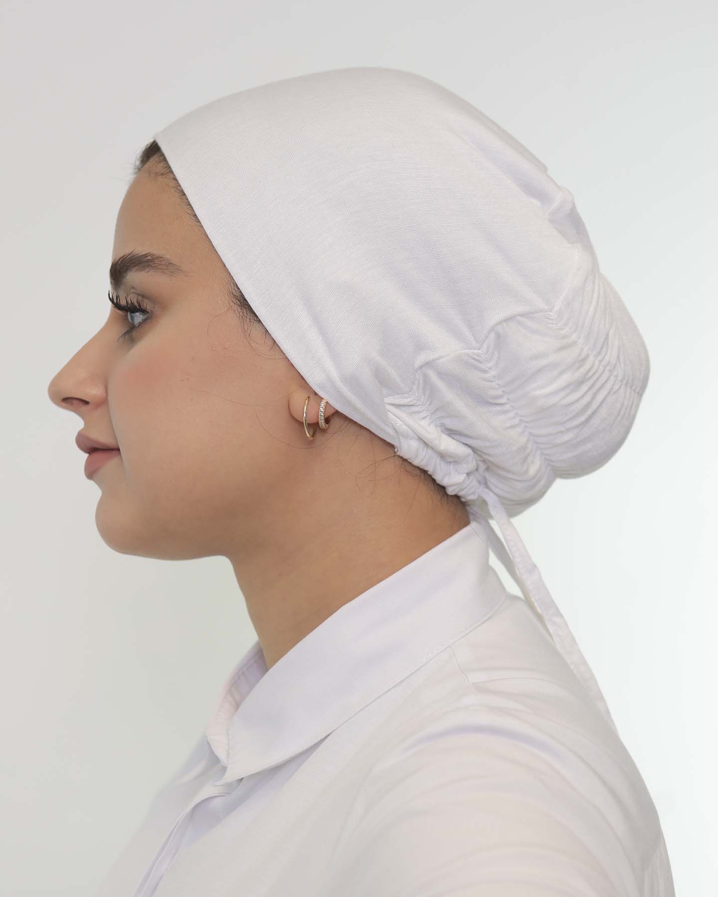 Underscarf - High elastic tie-back - White - 2