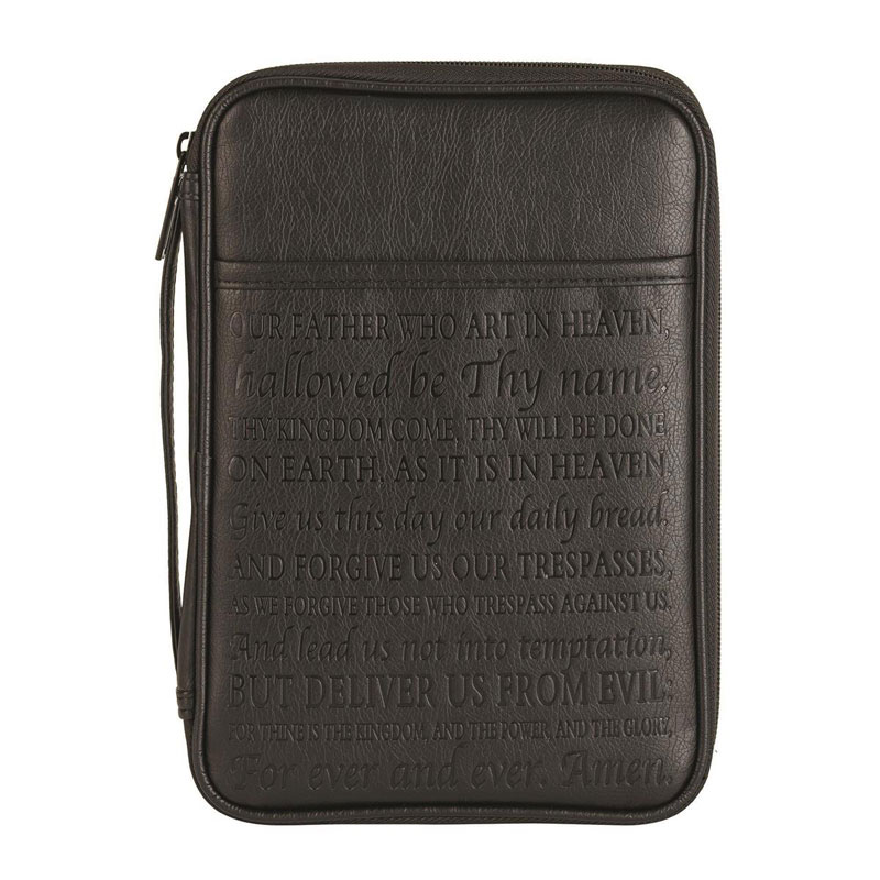 Bibelfodral - Medium-slim, Lord´s prayer, svart konstläder BCV-TL105
