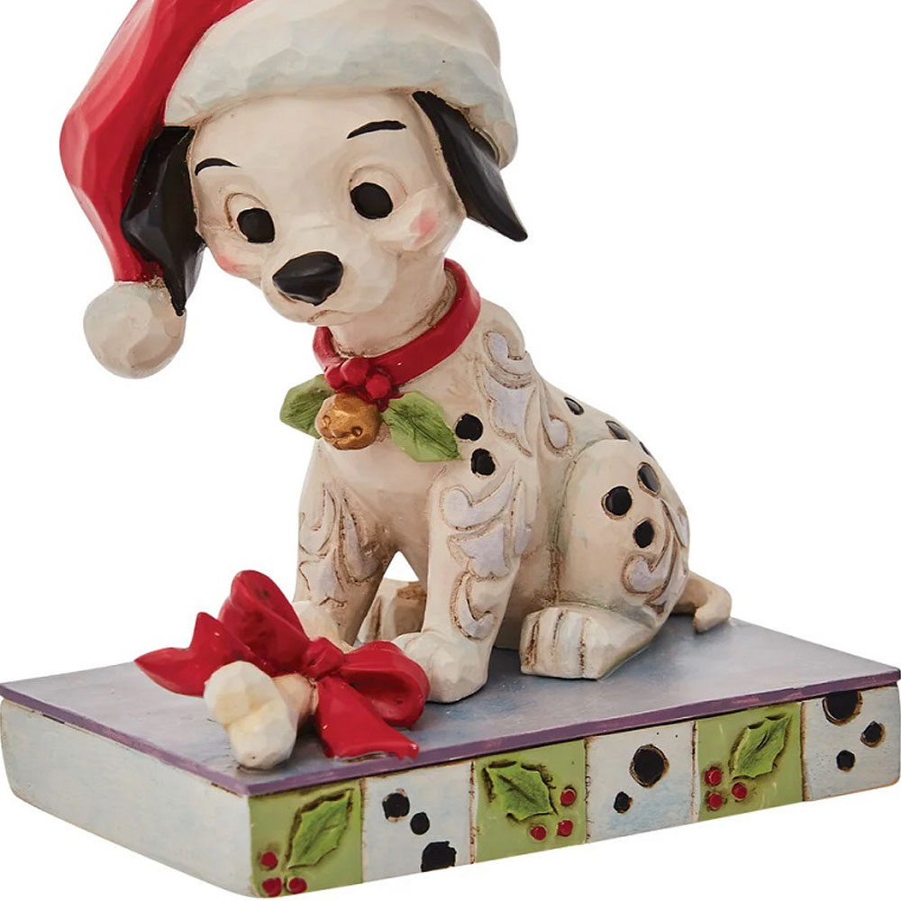 Disneyfigur Hund PONGO med Tomteluva Höjd 10 cm FÖRBESTÄLLNING - Bloomsbury Barn