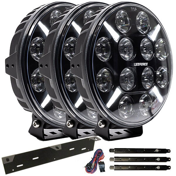 Extraljus paket 3 st Ledforce MegaBeam 126W 7\