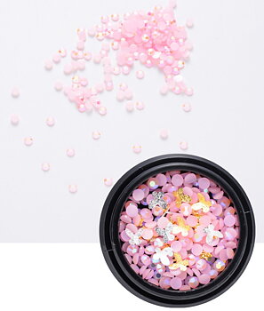 Dekoration till Resin -  Resin & metall , Rosa mix