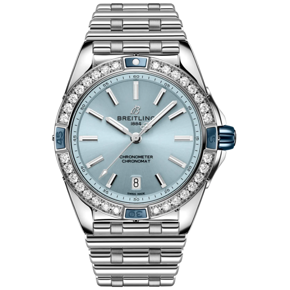 A17356531C1A1 Breitling Super Chronomat 38 isblå 