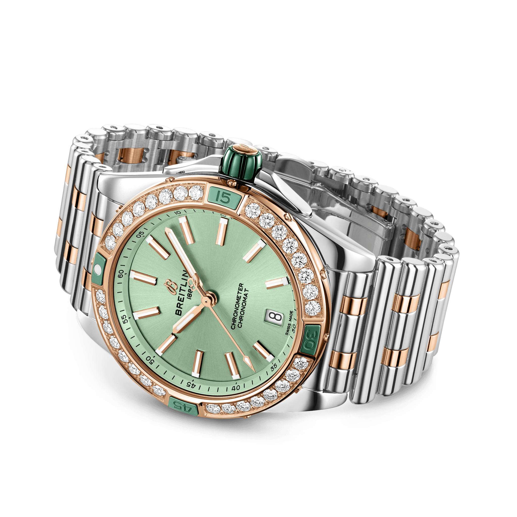 U17356531L1U1 Breitling Super Chronomat 38 mintgrön 