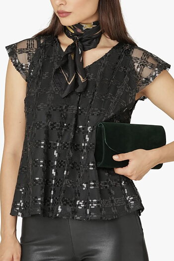 Unmade  Copenhagen - Aliyah Paljett Blouse Black