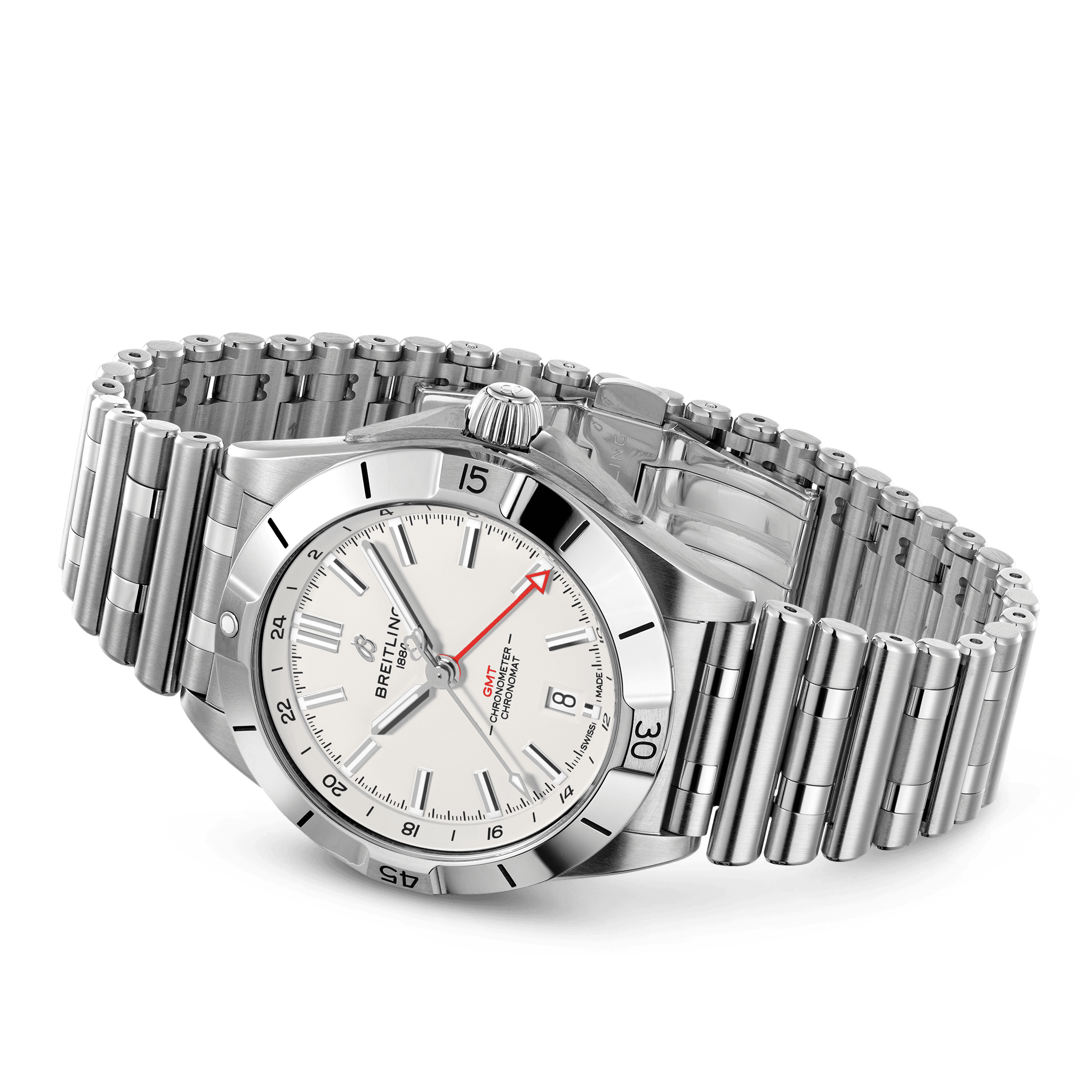 A32398101A1A1 Breitling Chronomat 40 GMT vit