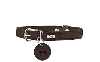Hunter Läderhalsband Aalborg Brown