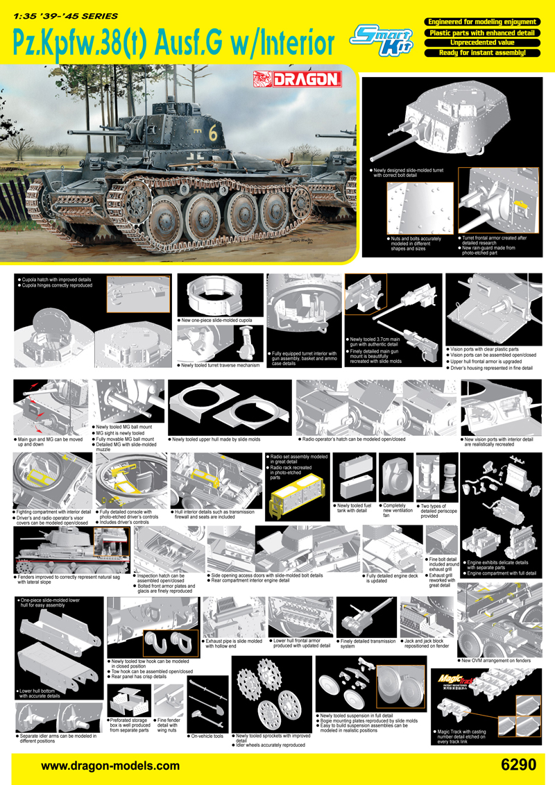 1/35 Pz.Kpfw.38(t) Ausf.G w/Interior