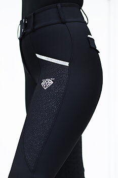 Ridbyxor "second skin" SVART Silver 